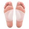 2Pairs Soft Silicone Arch Support Sleeves Flat Foot Plantar Fasciitis Cushions Foot Pain Relief Pads for Women Men - Translucent view 3