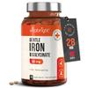 Iron Supplements for Women & Men | 28mg | 180 Gentle Iron Tablets | High Strength Ferrous Bisglycinate | Non Constipating | Supplements for Tiredness and Fatigue | VitaBright view 1