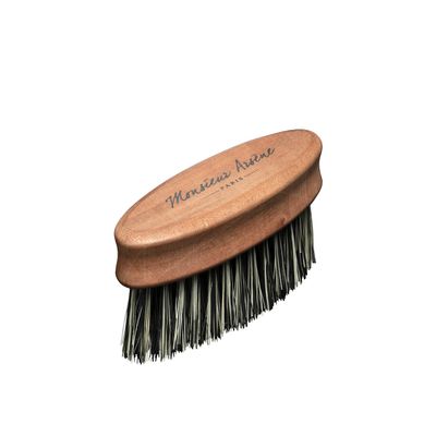 Monsieur Arsne Beard Brush Pear Wood + Cactus Fibres Promotes the Efficiency of Care Stimulates Microcirculation Handmade in France Vegan Cruelty Free