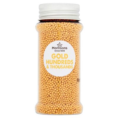 Morrisons Gold Hundreds & Thousands Sprinkles, 80 g x 6