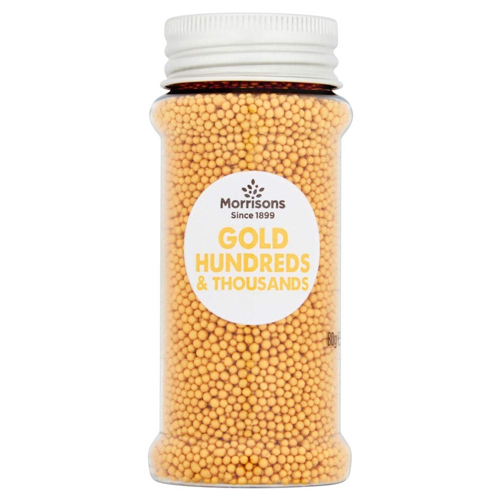 Morrisons Gold Hundreds & Thousands Sprinkles, 80 g x 6