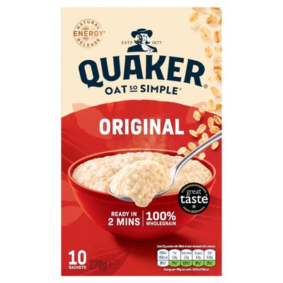 Quaker Oat So Simple Original Porridge, 10 x 27 g (270 g - pack of 1)