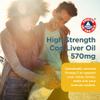 Healthspan Cod Liver Oil 570mg | Support Your Brain, Heart, Eyes & Bones | 150mg Omega 3 Fatty acids per Capsule (360 Capsules) view 4
