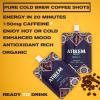 ATIKEM Pure Coffee Shots - Organic Cold Brew Double Espresso, Instant Premium Ethiopian Dark Roast Arabica Coffee, Ready-to-Drink, 150mg Caffeine, Enjoy Hot, Cold or Iced - 60ml (3 Pack) view 3