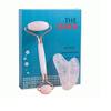 100% Natural Rose Quartz Jade Roller & Gua Sha Set, Jade Facial Roller Double Neck Healing Slimming Massager Anti-Aging, De-Puffing, Detoxifying, Brightening, and Refreshes Skin Tool view 1