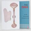 100% Natural Rose Quartz Jade Roller & Gua Sha Set, Jade Facial Roller Double Neck Healing Slimming Massager Anti-Aging, De-Puffing, Detoxifying, Brightening, and Refreshes Skin Tool view 2