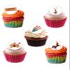 24 Precut 40mm Round Circus Show Carnival Edible Wafer Paper Cake Toppers Decorations view 1
