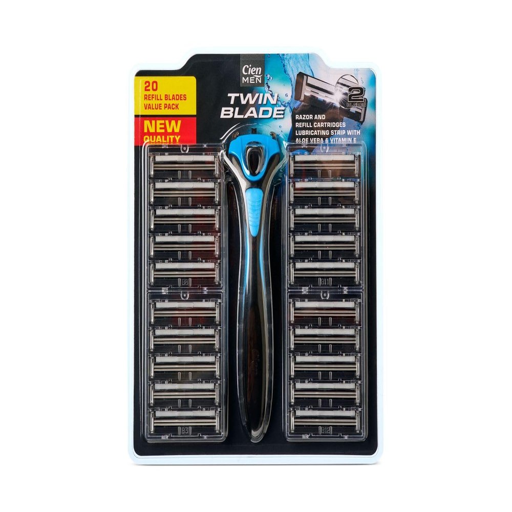 3 Pack 20 X 3 Cien Blade shaving system Razor with Aloe Vera