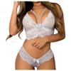 QQQQC Women's Baby Dolls Sexy Lingerie Costume Women Plus Size Lingerie Corset Lace-White_XXL view 1