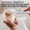 EcoLiving Non-Scratch Dish Brush (FSC Certified) - Cruelty-Free, Eco-Friendly, Biodegradable - Made With Sustainable Materials - Tough Washing Up Brush (Grey) view 3