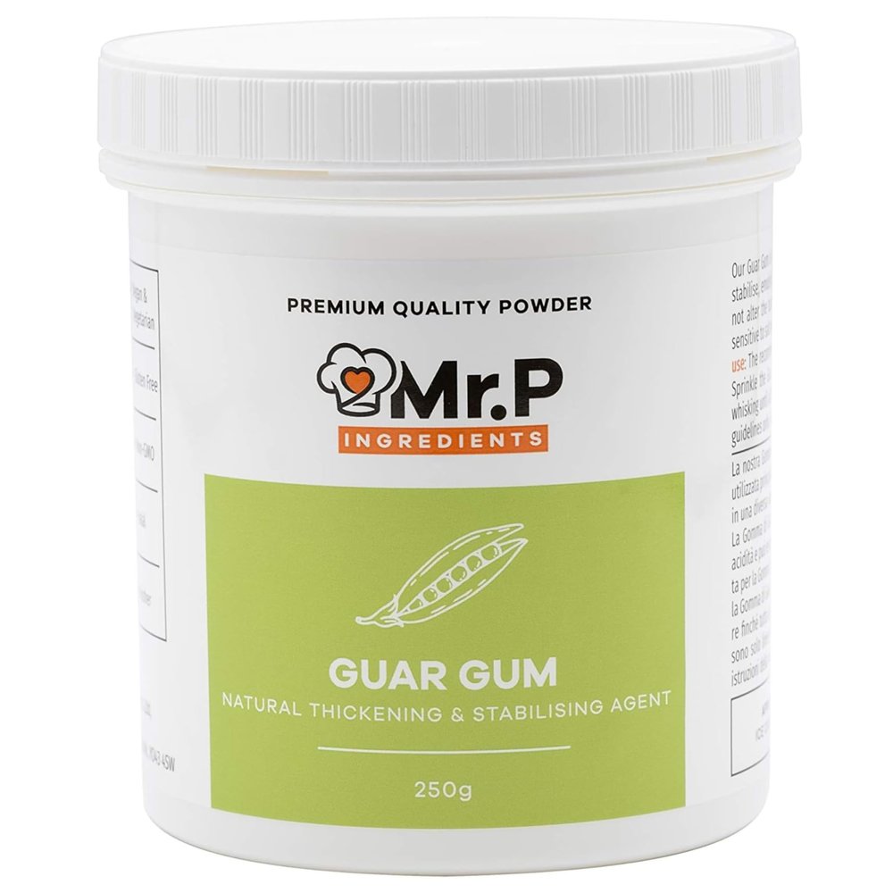 Mr.P Ingredients Guar Gum 250g Powder Thickener and Stabiliser Agent Vegan Vegetarian Halal Kosher Gluten Free (Recyclable Pot)