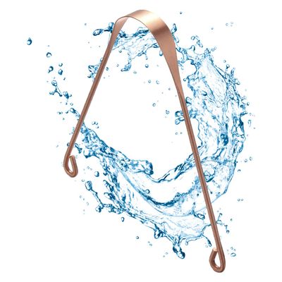 1 Ayurveda tongue cleaner made of 100% copper - tongue scraper from India.