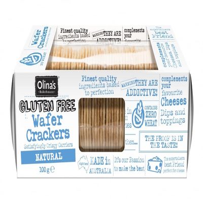 Olina's Bakehouse - Gluten-Free Natural Wafer Crackers, 100g