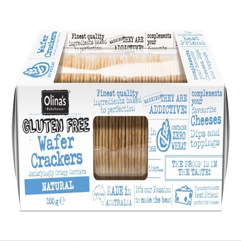 Olina's Bakehouse - Gluten-Free Natural Wafer Crackers, 100g