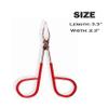 PROFESSIONAL Salon TWEEZERS with Easy Scissor Handle, The BEST PRECISION EYEBROW TWEEZERS Men/Women; PORTABLE Beauty Tools for Facial Hair, Ingrown Hair, Blackhead; Red 57RC; MADE IN MEXICO view 4