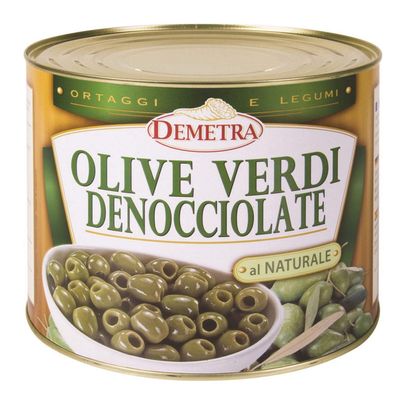 Green Olives pitted 2,5 kg - Demetra