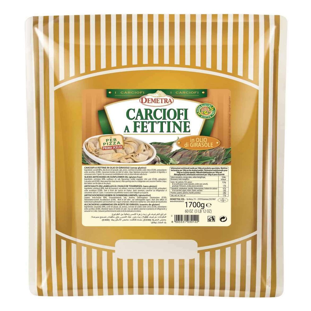 Artichokes Sliced 1700 gr. - Demetra