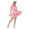 JOLINE Sissy Sikly Satin Fancy Pink Dress Uniform Crossdressing Costume (M) Pink view 3