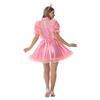 JOLINE Sissy Sikly Satin Fancy Pink Dress Uniform Crossdressing Costume (M) Pink view 4