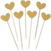 Confetti! 40-piece Heart Cupcake Toppers - Adorable Love-Themed Decorations for Valentine's Day, Weddings, Bridal Showers, Birthdays, and More! - Gold view 1