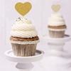 Confetti! 40-piece Heart Cupcake Toppers - Adorable Love-Themed Decorations for Valentine's Day, Weddings, Bridal Showers, Birthdays, and More! - Gold view 3
