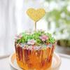 Confetti! 40-piece Heart Cupcake Toppers - Adorable Love-Themed Decorations for Valentine's Day, Weddings, Bridal Showers, Birthdays, and More! - Gold view 4