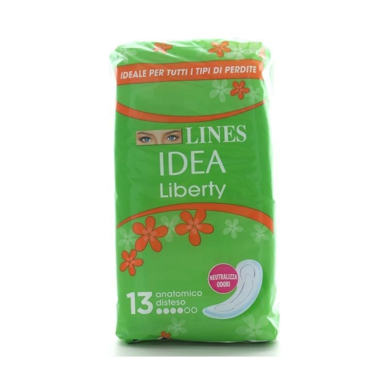 ABSORBENTS LINES IDEA LIBERTY ANATOMIC DISTED 6 PACKS OF 13 PIECES (6)