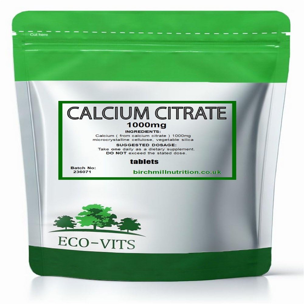 Calcium Citrate 1000mg 365 Tablets, Supports Bone Strength, Teeth Health, Muscle Function, Heart Wellness & Daily Calcium Intake