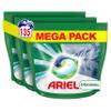 Ariel All-in-1 PODS Washing Liquid Laundry Detergent Tablets/Capsules, 135 Washes (45 x 3), Original, Brilliant Cleaning Even In A Cold Wash view 1