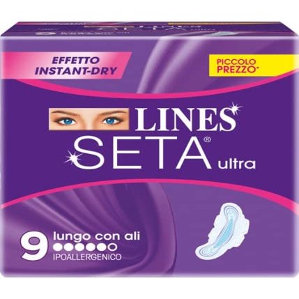 ABSORBENTS LINES ULTRA LONG SILK WITH WINGS 6 PACKS OF 9 PIECES (6)