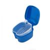Denture Box PP Material False Teeth Storage Case Cleaning Tools with Filter Portable, Reducing Bacterial Growth(Dark Blue) view 1