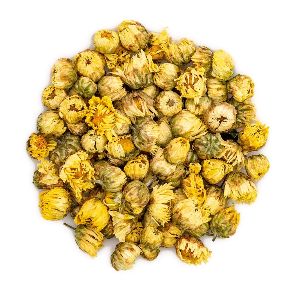 oriarmcha 100g / 3.53oz Chinese Chrysanthemum Flower Tea Buds - Decaffeinated Chrysanthemum Tea Dried Herbal Flowers - Tai Ju Floral Tea Loose Leaf 1st Grade - Naturally Processed