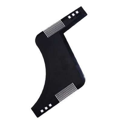 1pc Beard Shaping Tool Template, Beard Shaper Comb for Line Up & Edging, Men's Hair Hairline Symmetric Lines and Trim (black)