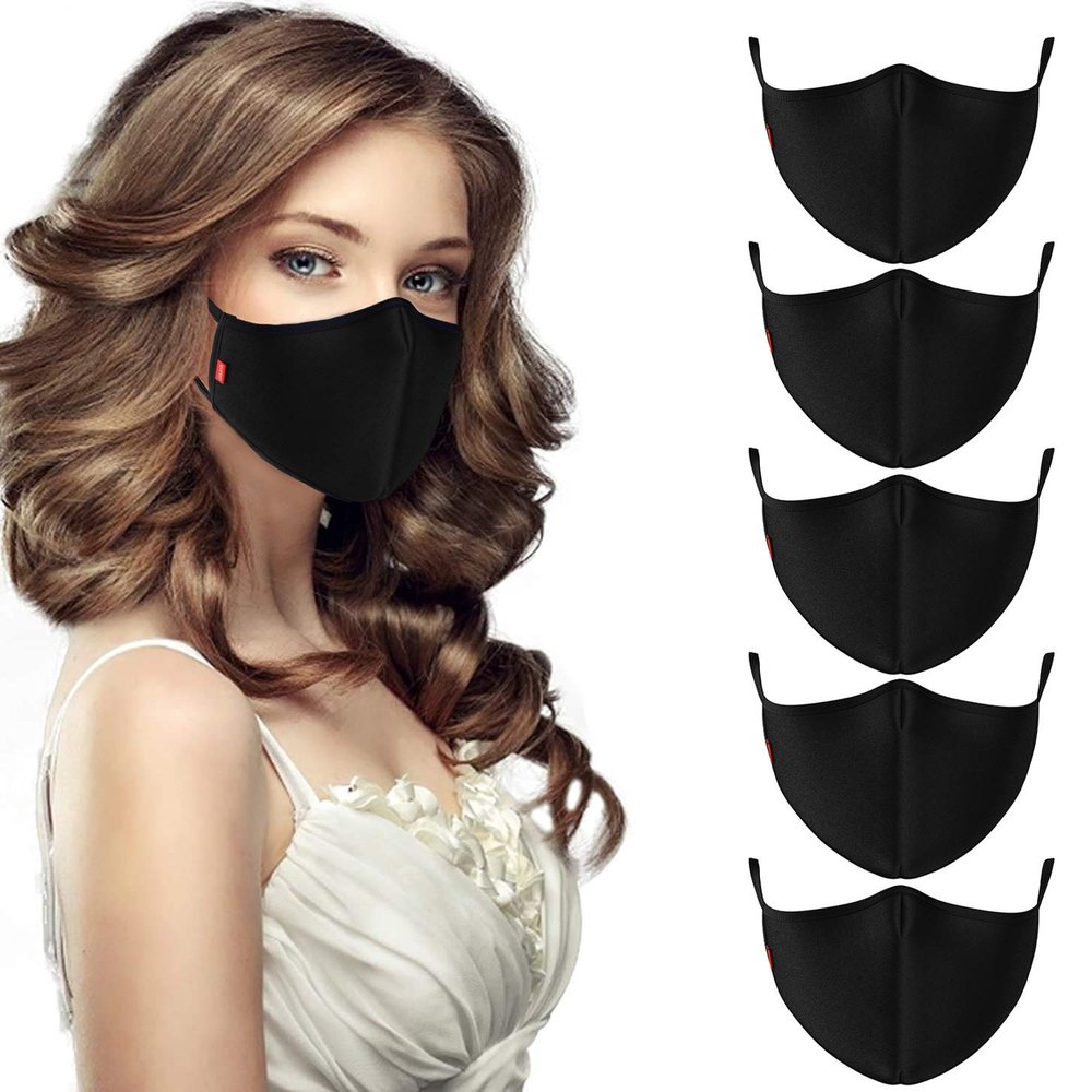 COOL Mask Unisex 3 Layer Reusable Washable Face Mask ( Pack of 5 )
