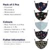 COOL Mask Unisex 3 Layer Reusable Washable Face Mask ( Pack of 5 ) view 3