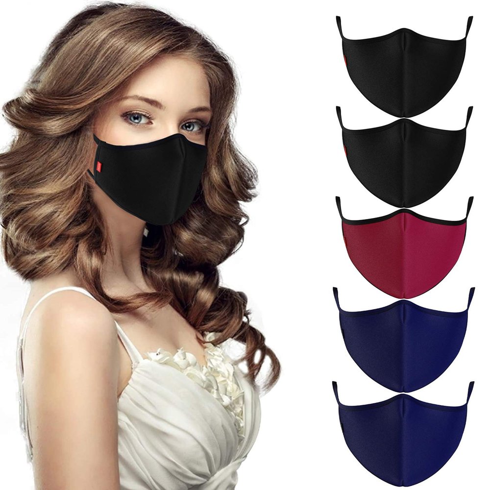COOL Mask Unisex 3 Layer Reusable Washable Face Mask ( Pack of 5 )