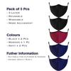 COOL Mask Unisex 3 Layer Reusable Washable Face Mask ( Pack of 5 ) view 3