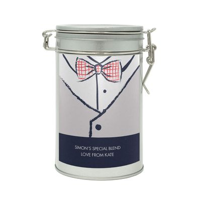 Sistir, Bow Tie Design Coffee Gift in A Tin. Ideal for Coffee Lovers. Choice of 4 Fun Labels. 100% Arabica Grounds, Roasted and Packed in The UK. 150g