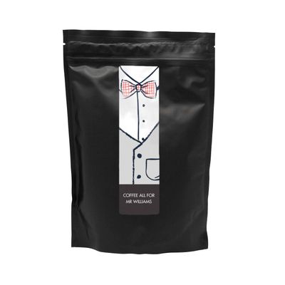 Sistir, Ties and Bow Ties Coffee Personalised Gift. Ideal for Coffee Lovers. Choice of 4 label designs. 100% Arabica Grounds, Roasted and Packed in The UK. 170g