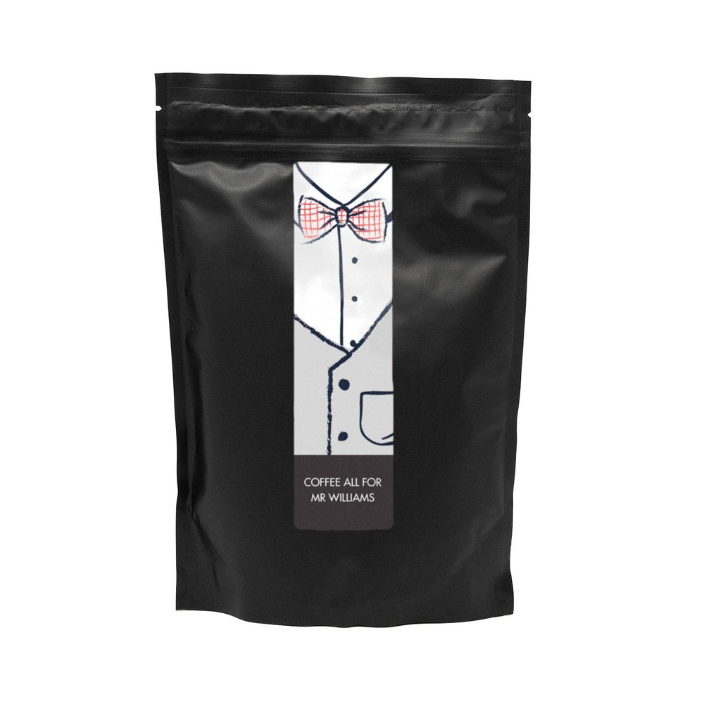 Sistir, Ties and Bow Ties Coffee Personalised Gift. Ideal for Coffee Lovers. Choice of 4 label designs. 100% Arabica Grounds, Roasted and Packed in The UK. 170g