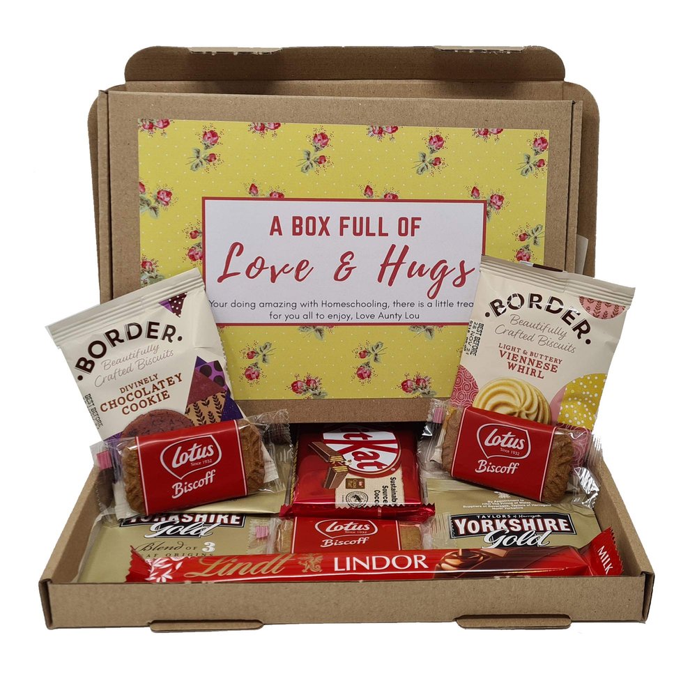 Treasured Forever Tea - Hug in a Box, Letterboxgift, Cheer Up, Pick Me Up, Hampergift, Gift for Friend, Thinking of You, Thank You (Yellow Floral - Tea Box)