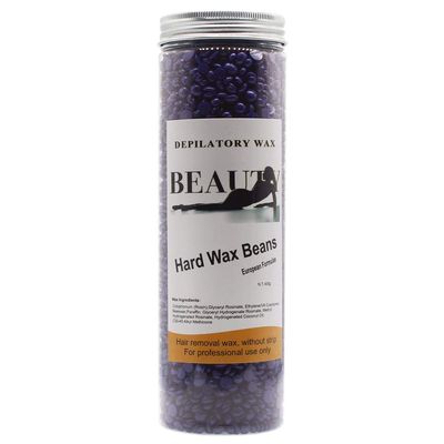 Seribrmo Hard Wax Beans for Face, Underarms, Brazilian, Bikini Hair Remover 400 Gram (Purple)