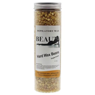 Seribrmo Hard Wax Beans for Face, Underarms, Brazilian, Bikini Hair Remover 400 Gram (Gold)