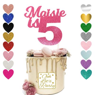 132. Birthday Cake Topper, Choose Your Name & Age, Cake decoration