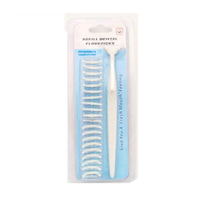 Dental Floss Toothpick,Teeth Stick,Tooth Picks,Floss Picks,Teeth Cleaning Comfortable Grip Shred Resistant Handle White