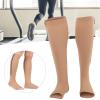1 Pair Zipper Compression Socks Elastic Sports Open Toe Compression Socks Zipper Antislip Foot Protective Sleeves Help Relieve Leg Swelling Leg Support Unisex(L/XL) view 2