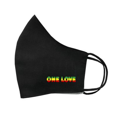 inking house One Love Protective Covering Washable Reusable Breathable Rasta Rastafari Mask