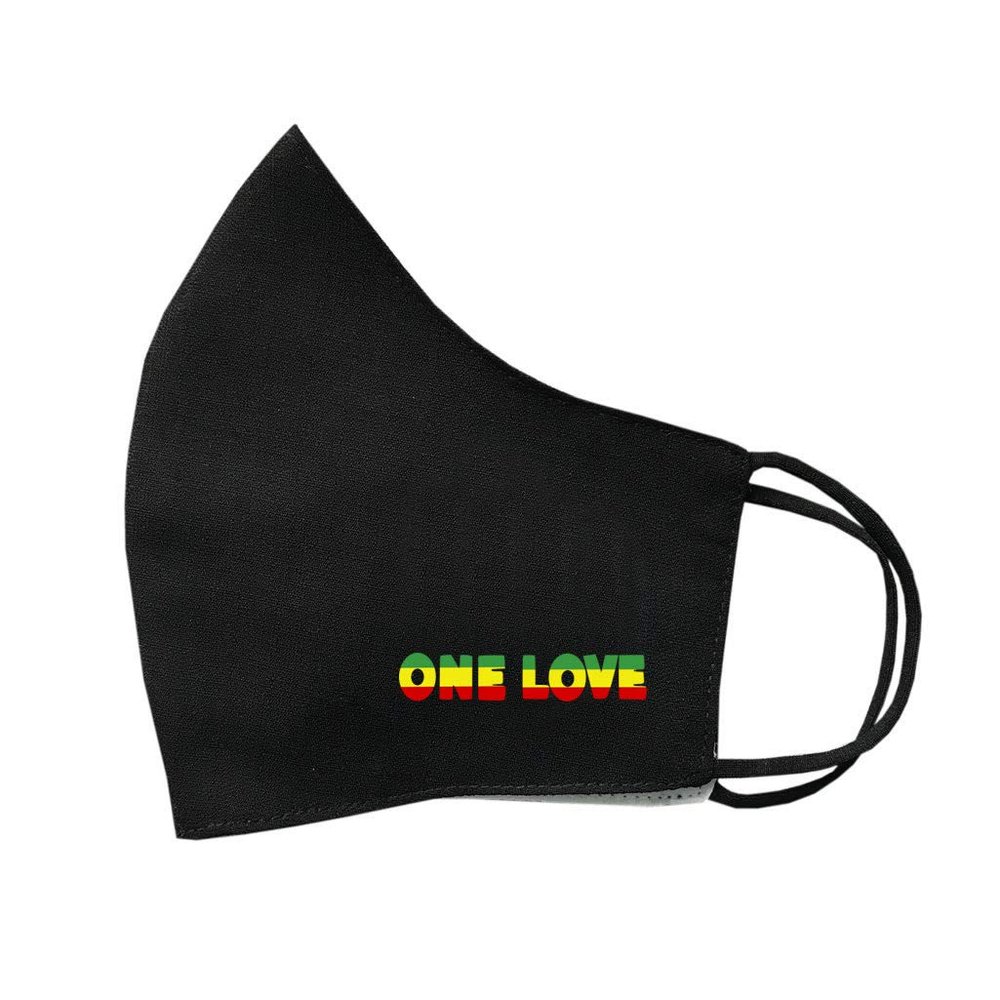 inking house One Love Protective Covering Washable Reusable Breathable Rasta Rastafari Mask