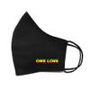 inking house One Love Protective Covering Washable Reusable Breathable Rasta Rastafari Mask view 1