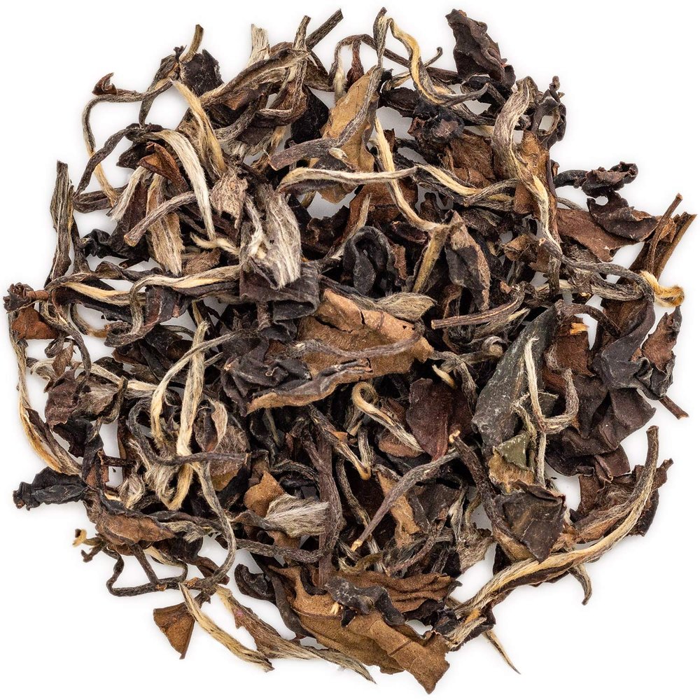 oriarmcha Chinese Shou Mei Aged Tea Loose Leaf 500g (Pack 0f 4) - Fuding White Tea Shoumei Long Life Eyebrow - 1st Grade - Brew Hot or Iced Tea